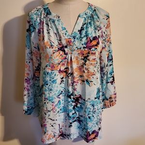 Ivanka Trump Floral Top Size Small Blouse